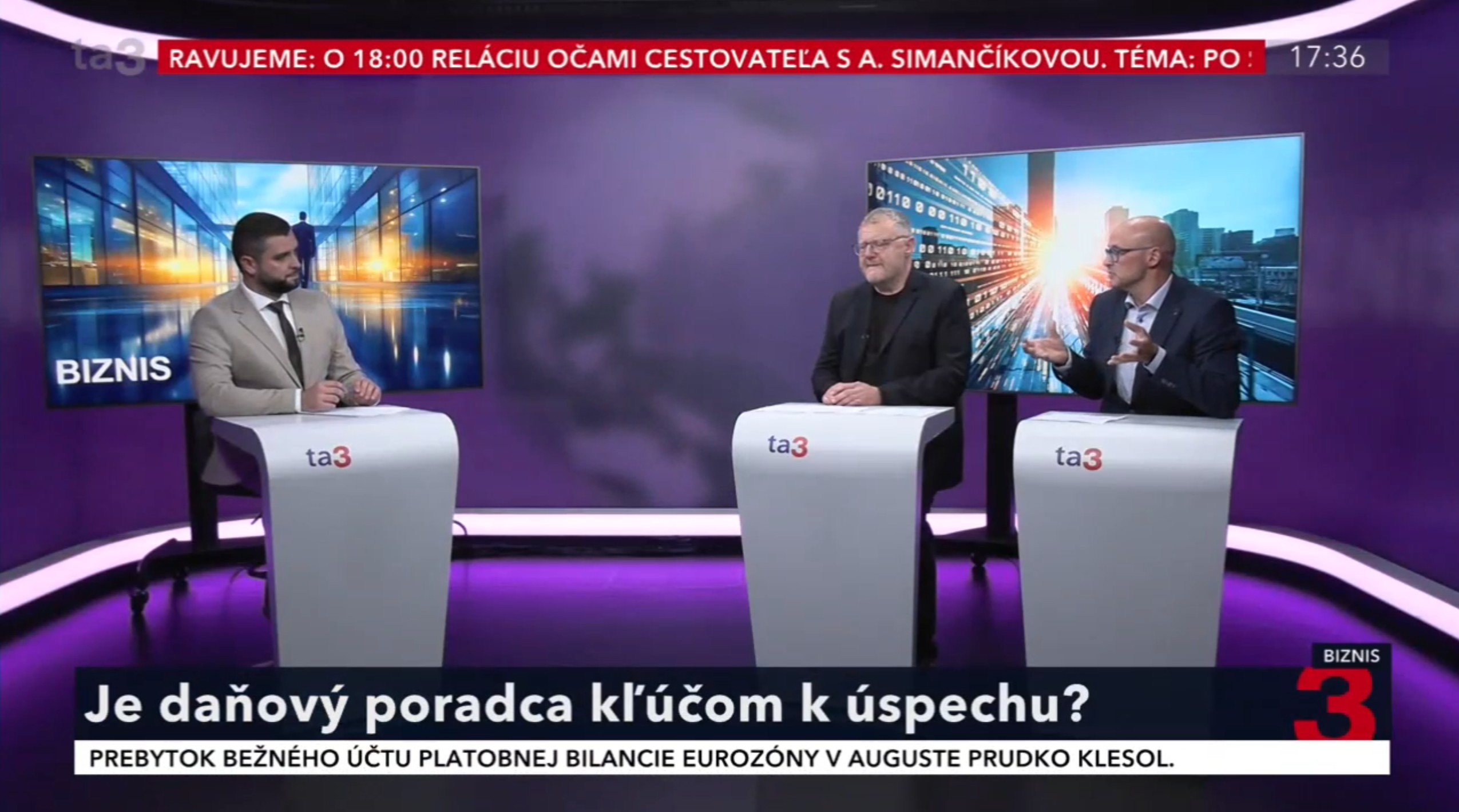 Je daňový poradca kľúčom k úspechu? Pýtali sa nás v relácii biznis od ta3